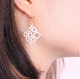 m_pierced earrings "square"