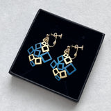 m_pierced earrings square